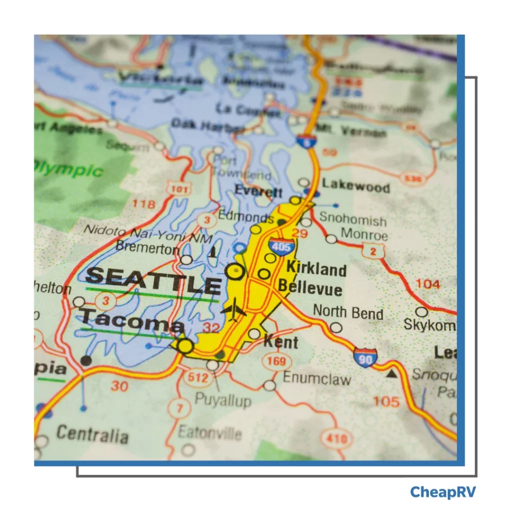 Seattle RV map Seattle RV map