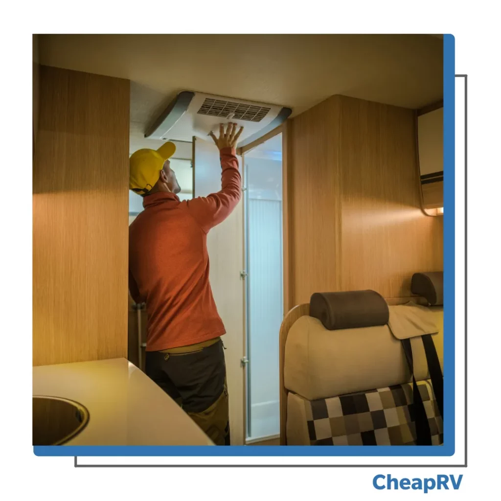 repair fix replace rv ac cover