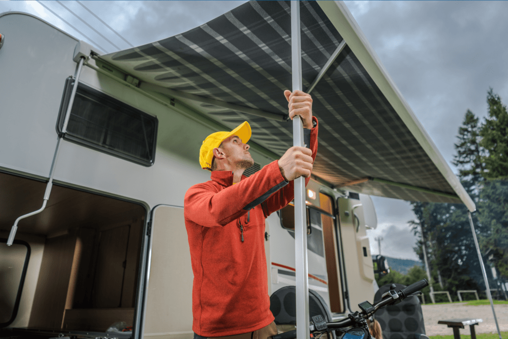 rv awning pitch adjustment